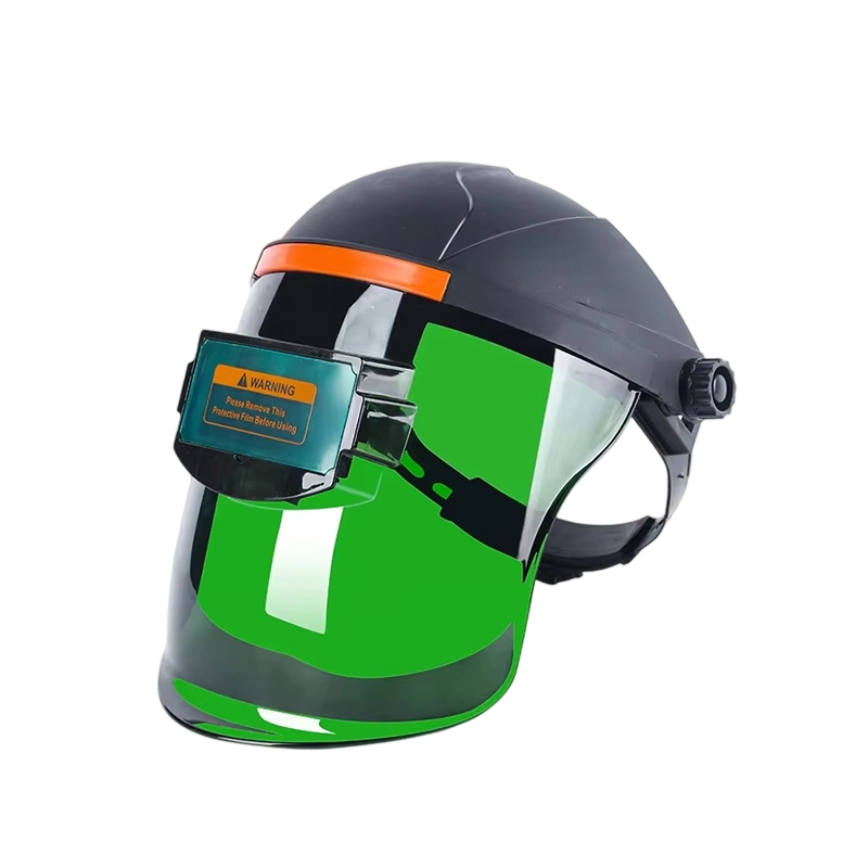 Green-Tinted Automatic Variable Light Welding Helmet