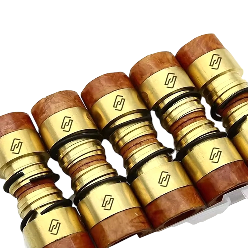 Ergonomic Wooden Brass Insulation Sleeves